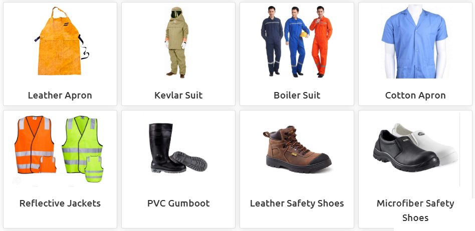 Safety PPE: items we supply