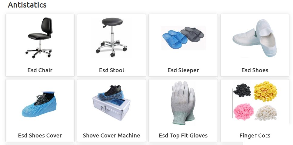 ESD & Cleanroom: items we supply