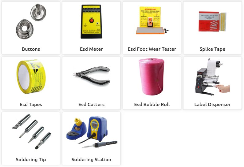 ESD & Cleanroom: items we supply