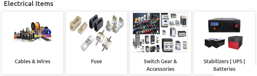 Switchgear & Sensors: items we supply
