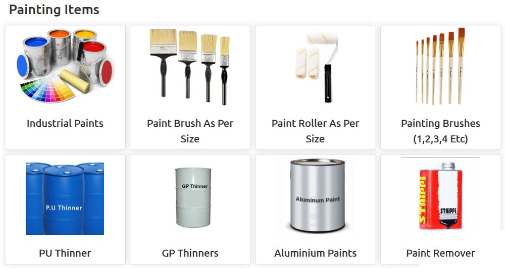 Chemicals & Oils: items we supply